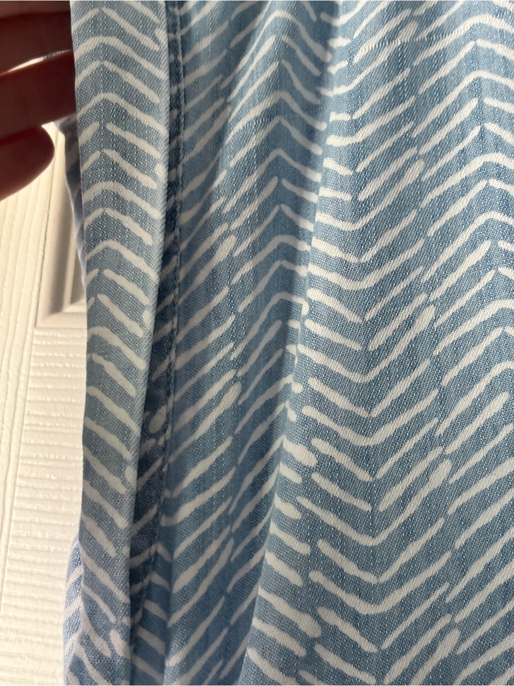 Vineyard Vines Blue and White Chevron Shirt Dress - Picture 6 of 6